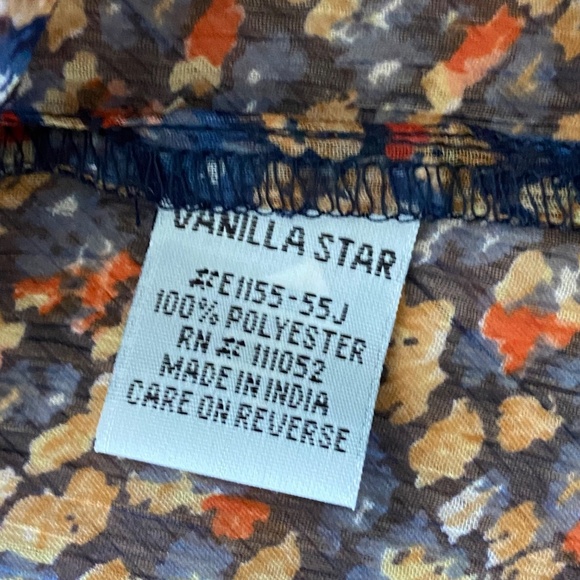 Vanilla Star Floral Tie-Strap Shoulder Lace Cami Top - Smock at Back Size S - Picture 8 of 11